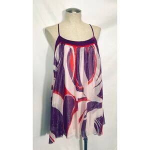 # 63 🦋947🦋 BEBE Multicolor Sequins Beaded Babydoll Dress Size M
